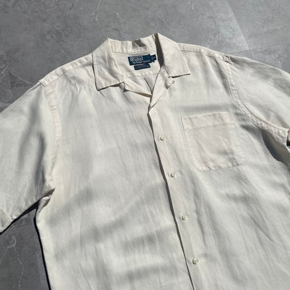 90s Ralph Lauren Caldwell Silk/Linen Short Sleeve Shirt