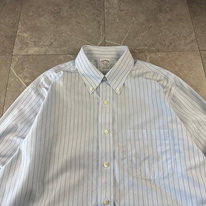 00s Brooks Brothers “Regent” Light Blue Striped Button Down Shirt