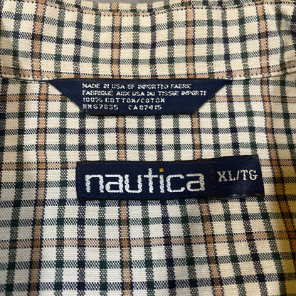 90s Nautica Heavyweight Checkered Button Down Shirt