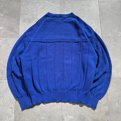 90s Claiborne Made in USA Blue Cotton Knit