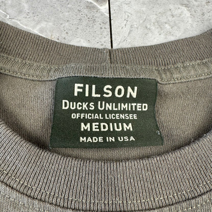 00s Filson Made in USA Olive Green Doberman Graphic Tee