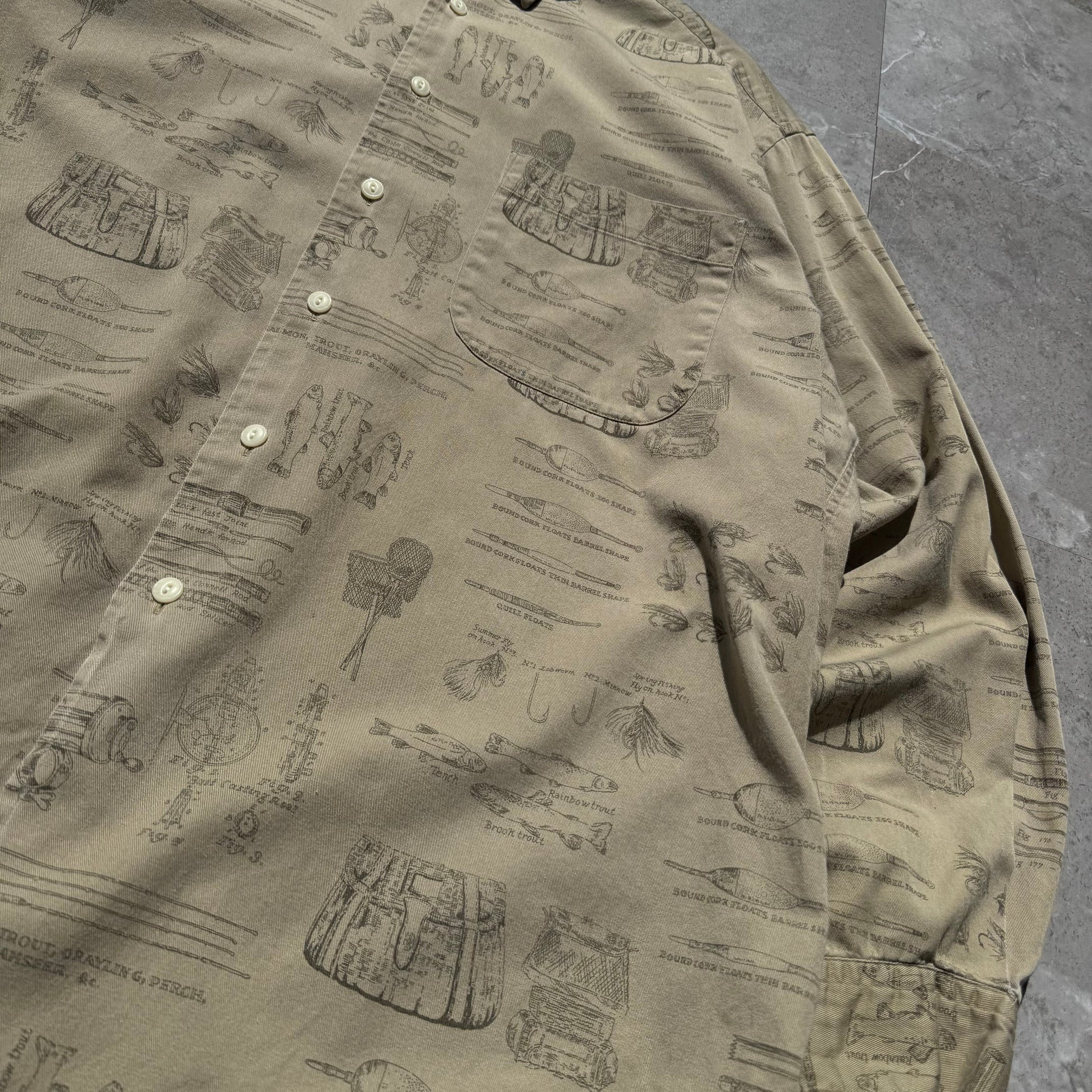 90s Nautica Fishing Graphic Shirt KiiChain Clothing