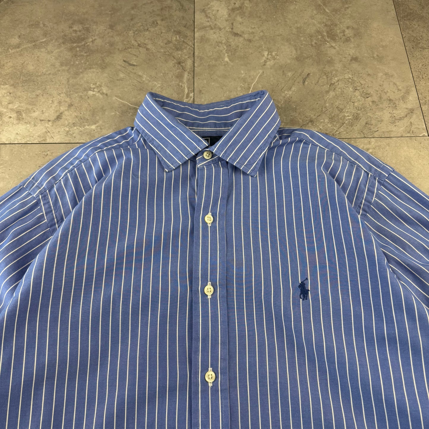 00s Polo by Ralph Lauren “Philip” Blue Striped Shirt