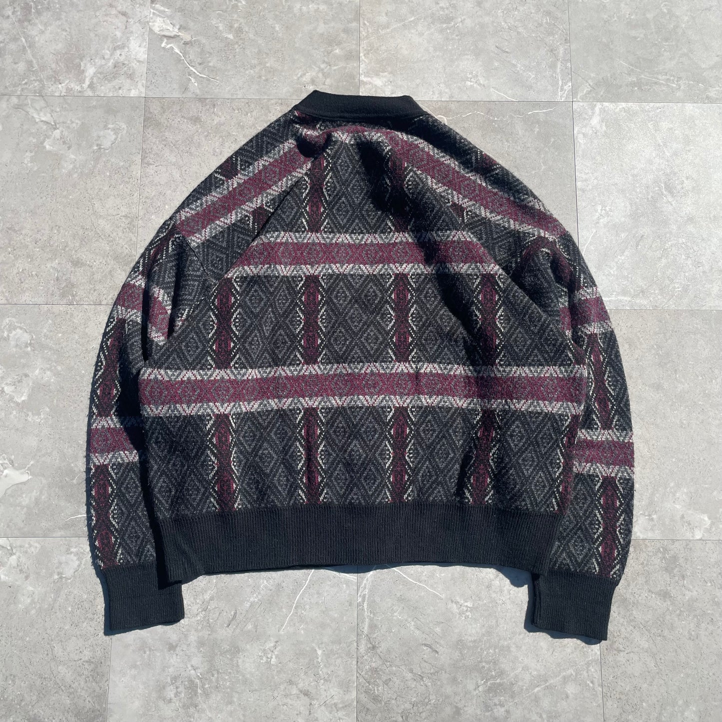 90s-00s J.T. Beckett Wool-Acrylic Made in Italy Knitted Cardigan