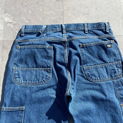 90s-00s KEY Double Knee Denim Work Pants 36x34