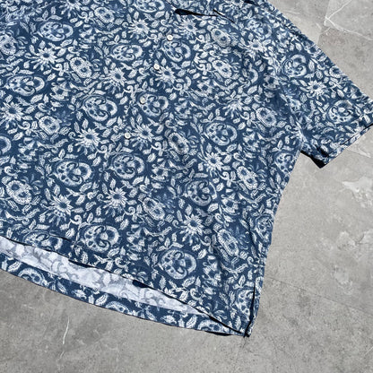 90s Ralph Lauren Caldwell Faded Blue Paisley Hawaiian Shirt