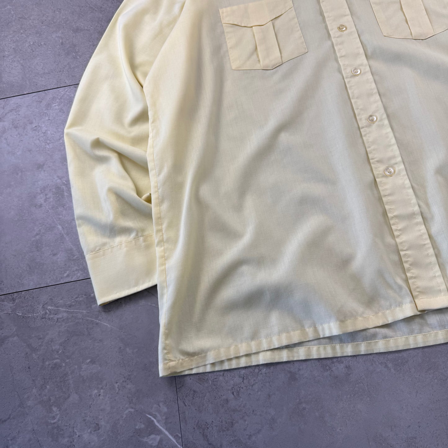 80s-90s JC Penny Yellow Dual Pocket Shirt