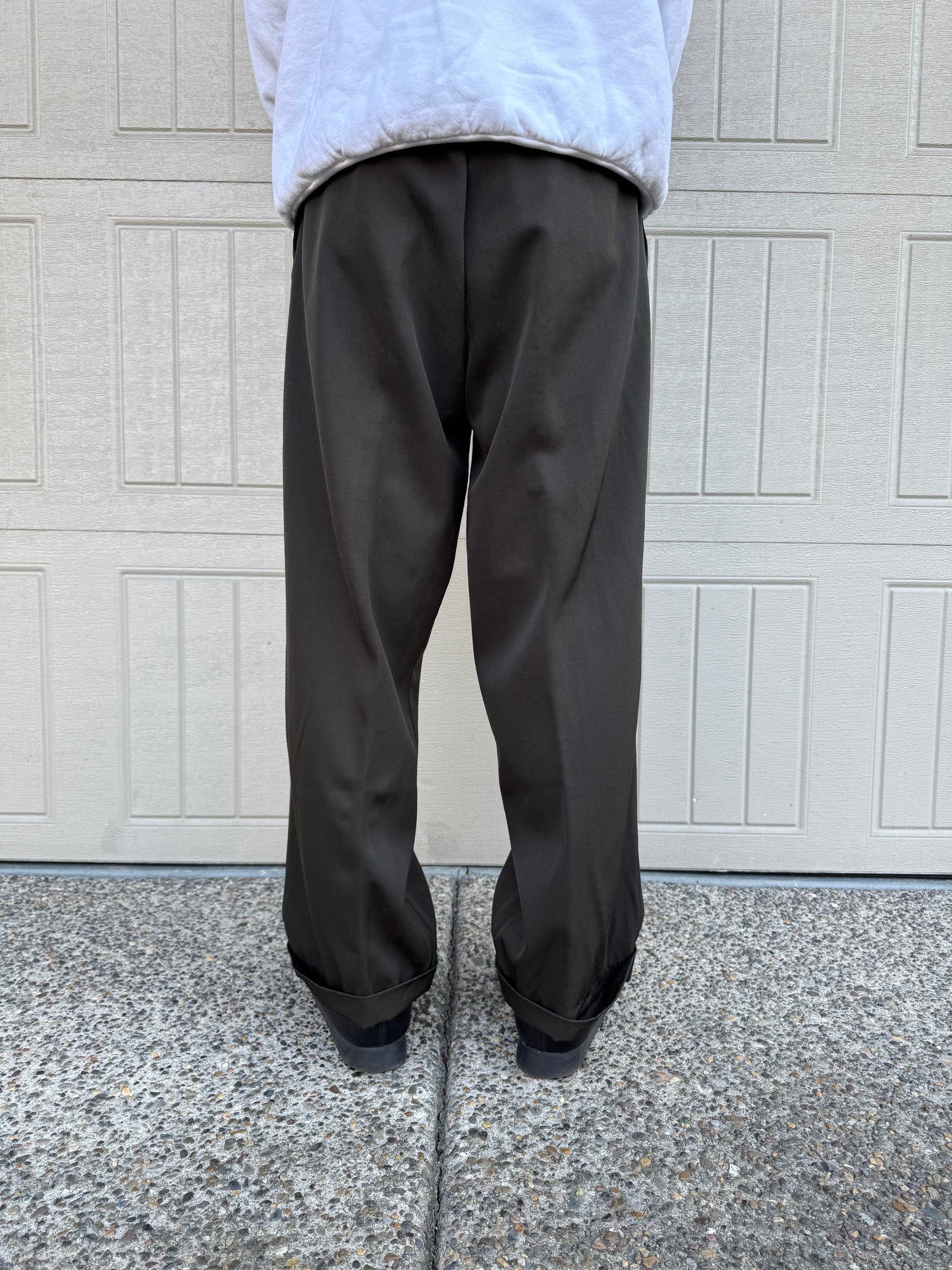 90s-00s Brooks Brothers Made in Canada Two-Tuck Pleated Wool Slacks