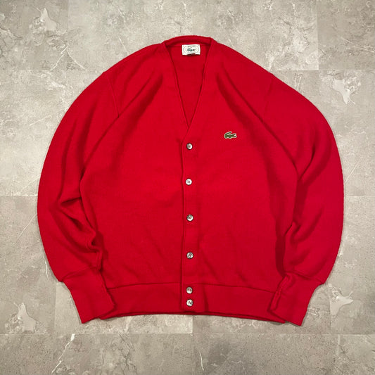 80s Izod Lacoste Made in USA Acrylic Cardigan