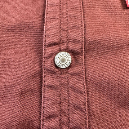90s-00s Levi's Burgundy Heavyweight Dual Pocket Shirt