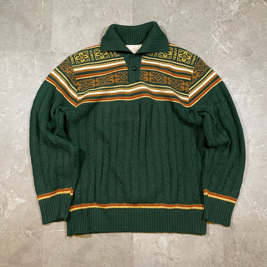 70s Jantzen Made in USA Green Knitted Sweater