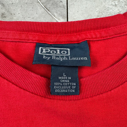 90s Polo by Ralph Lauren Red Logo Single Stitch T-Shirt