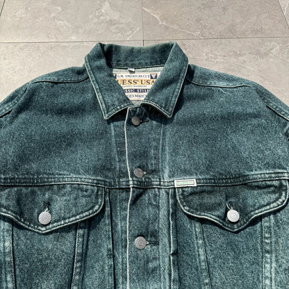 90s Guess Made in USA Dark Blue Denim Jacket
