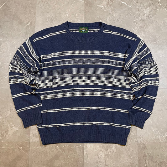 90s Jantzen Made in USA Navy Design Knit