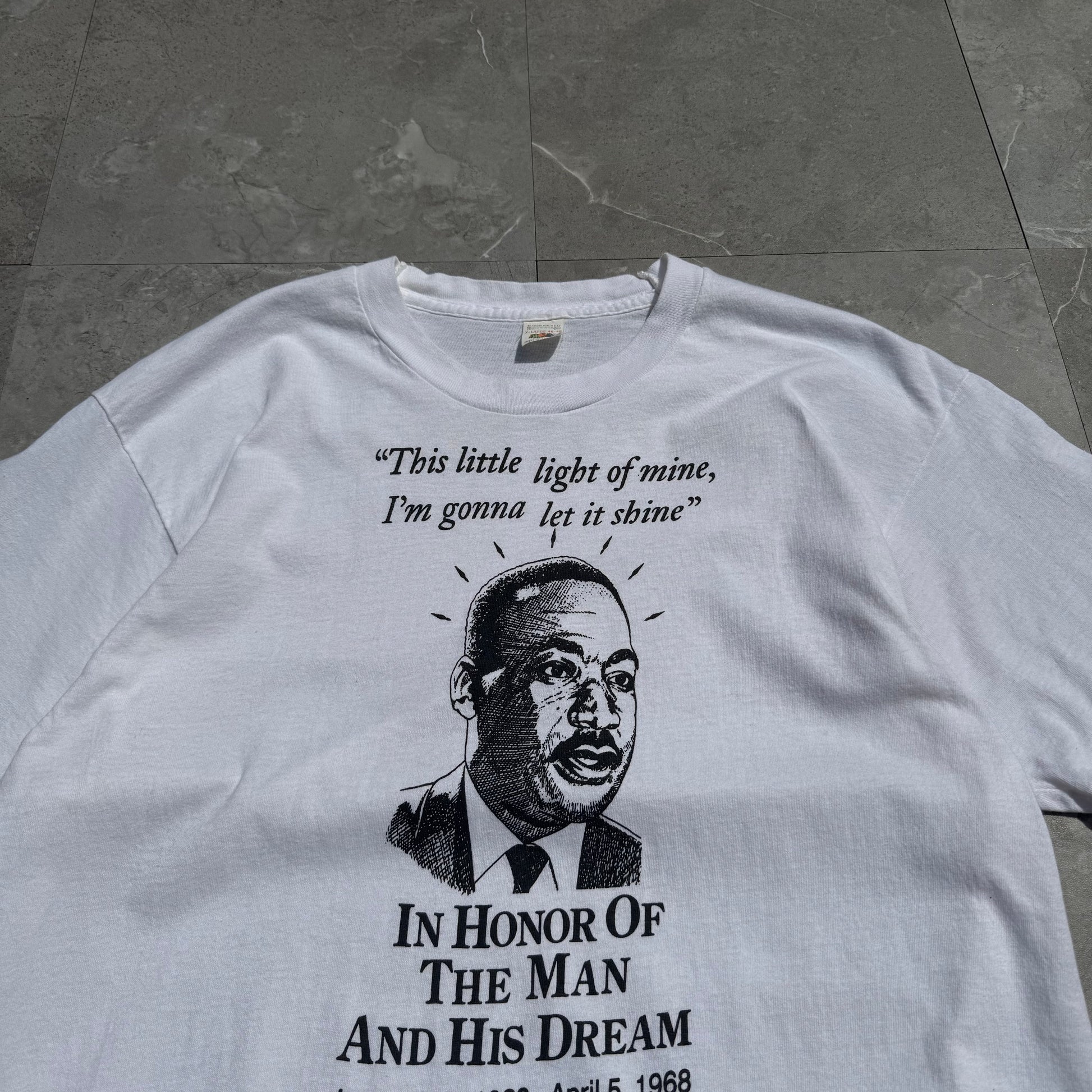 80s-90s Fruit of the Loom Made in USA Martin Luther King Single Stitch Tee KiiChain Clothing