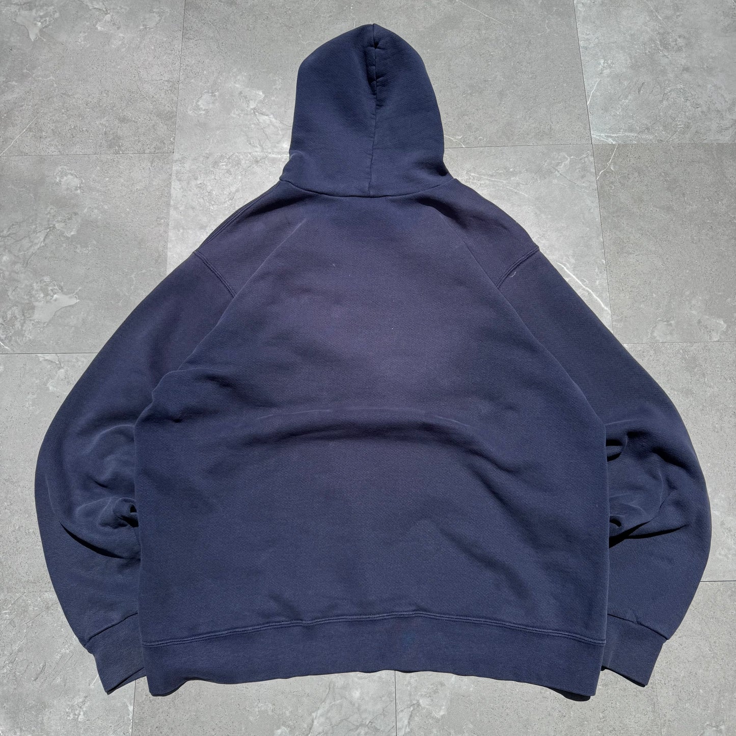 90s-00s Nike Center Logo Sun-Faded Navy Hoodie KiiChain Clothing