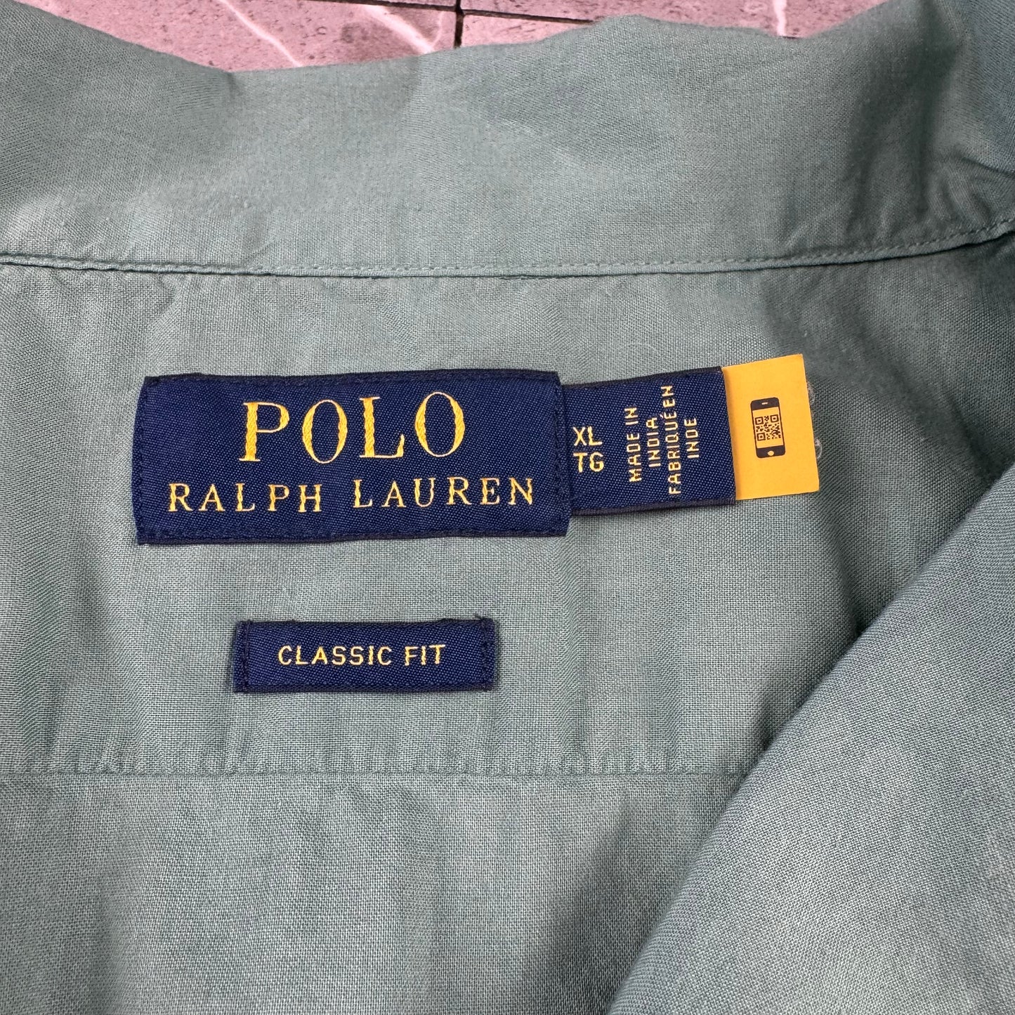 00s~ Polo Ralph Lauren Classic Fit Rare Mint Green Open Collar Shirt