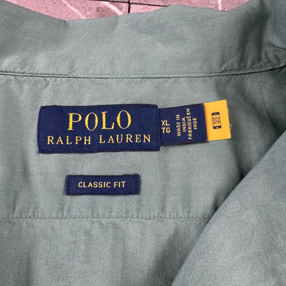 00s~ Polo Ralph Lauren Classic Fit Rare Mint Green Open Collar Shirt