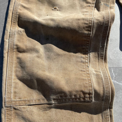 90s Carhartt Made in USA Beige Double Knee Work Pants 34x30