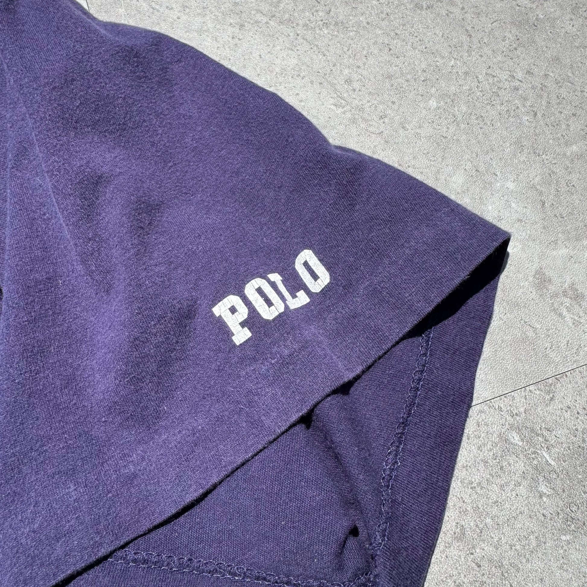 80s-90s Ralph Lauren Navy/Purple Made in USA Pocket Tee KiiChain Clothing