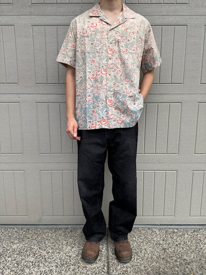 90s-00s Ralph Lauren Rare Floral Graphic Open Collar Shirt KiiChain Clothing