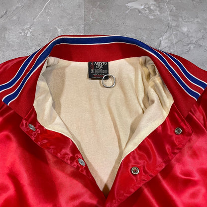 80s Aristo Jack Made in USA Nylon Varsity Jacket