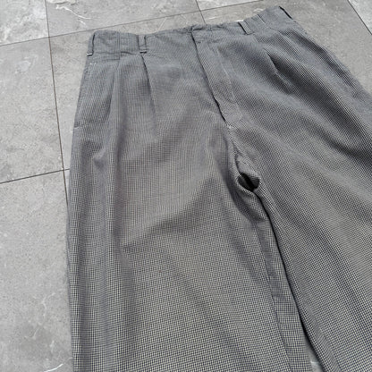 80s-90s Polo by Ralph Lauren Made in USA Houndstooth Pleated Slacks