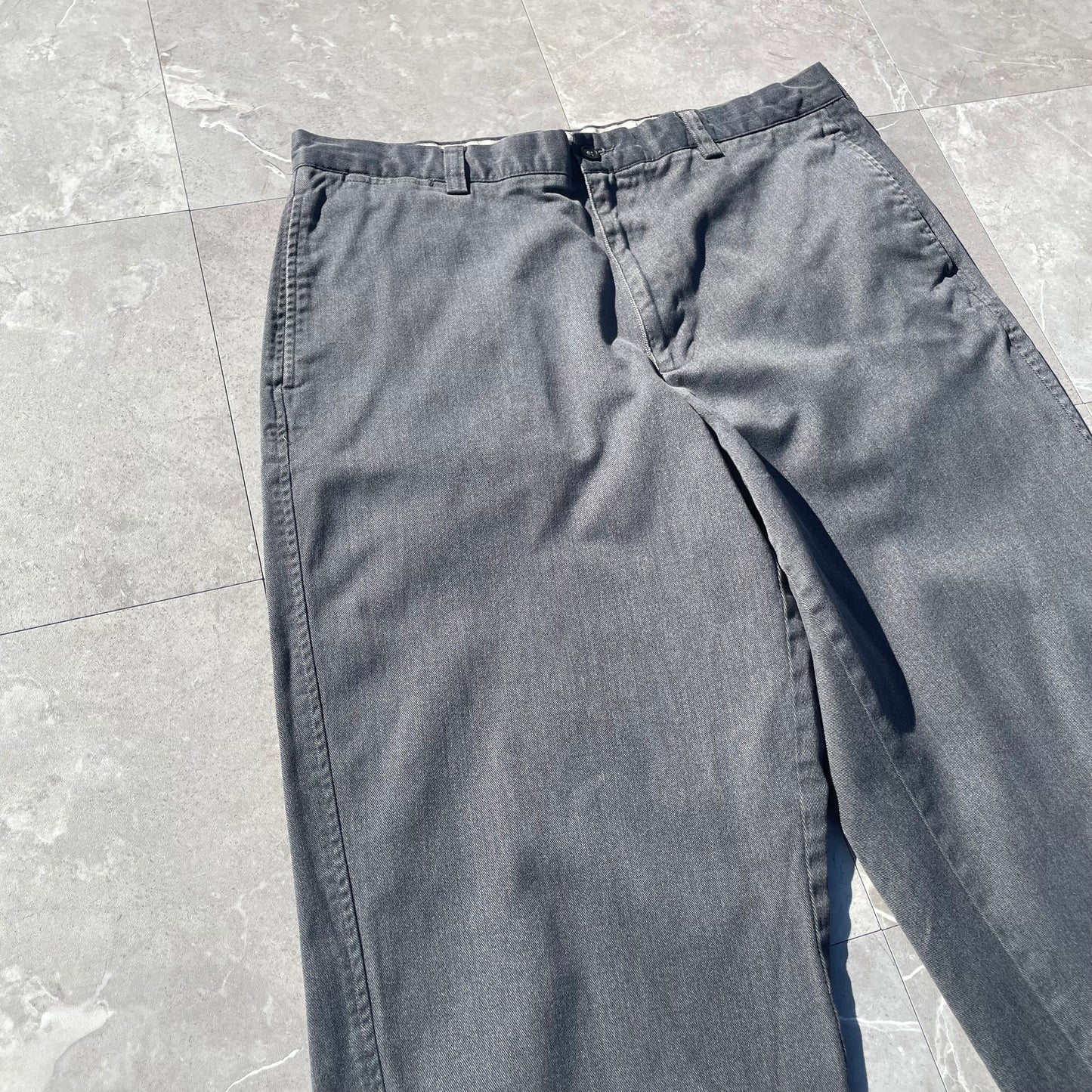 00s Gap Washed Gray/Black Loose Fit Pants 38x32