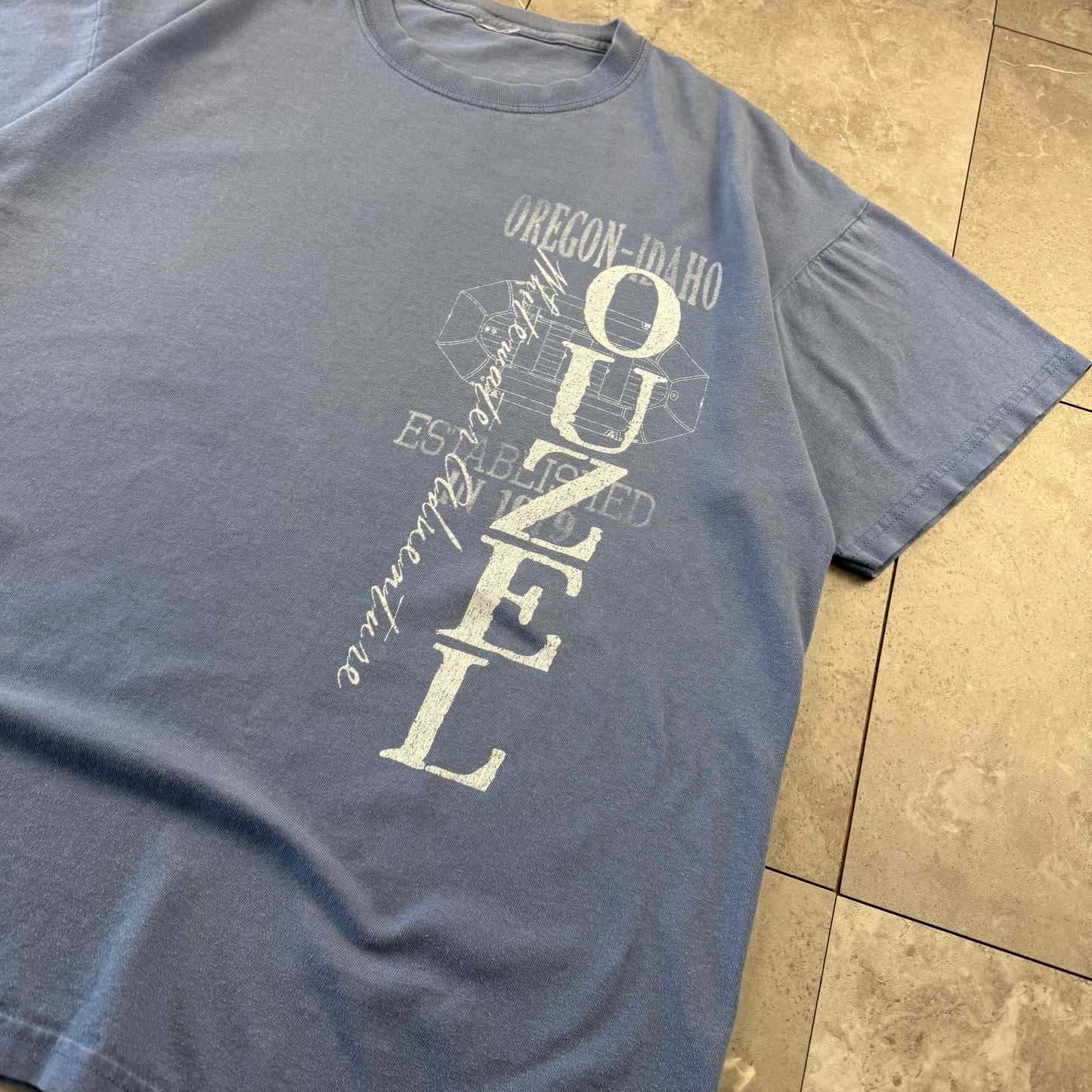 00s Oregon-Idaho Ouzel Blue Graphic T-Shirt