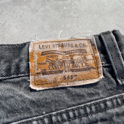 90s Levi's 545 Orange Tab Made in USA Black Denim 36x34