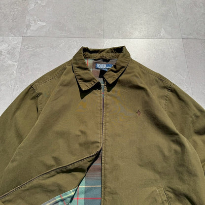 90s-00s Ralph Lauren Olive / Khaki Flannel Lined Swing Top Jacket