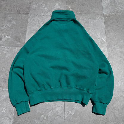 90s L.L. Bean by Russell Made in USA Half-Zip Green Sweatshirt KiiChain Clothing