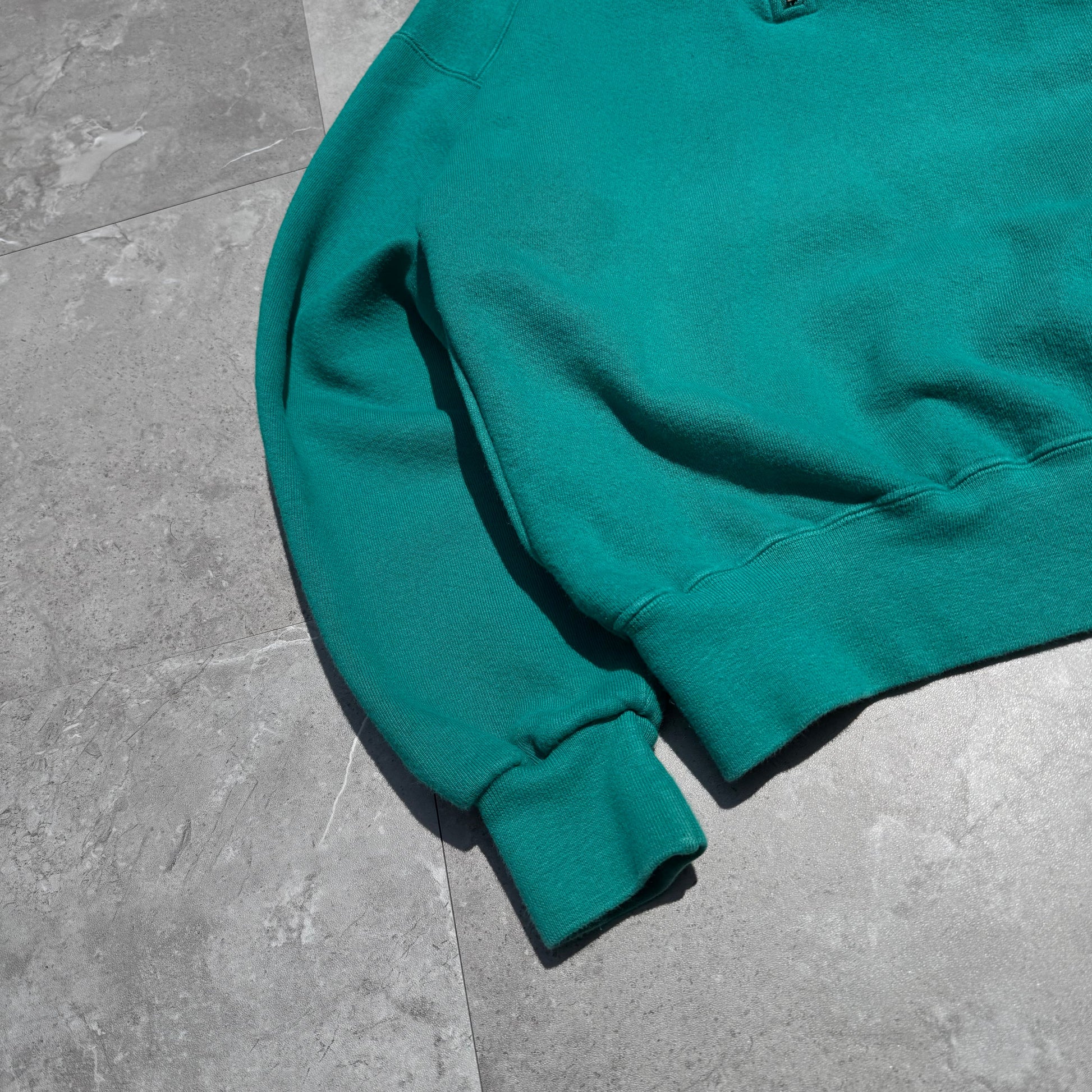 90s L.L. Bean by Russell Made in USA Half-Zip Green Sweatshirt KiiChain Clothing