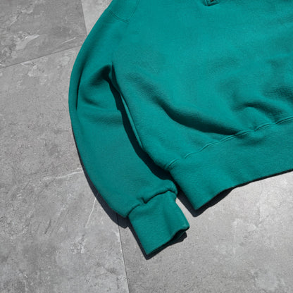 90s L.L. Bean by Russell Made in USA Half-Zip Green Sweatshirt KiiChain Clothing