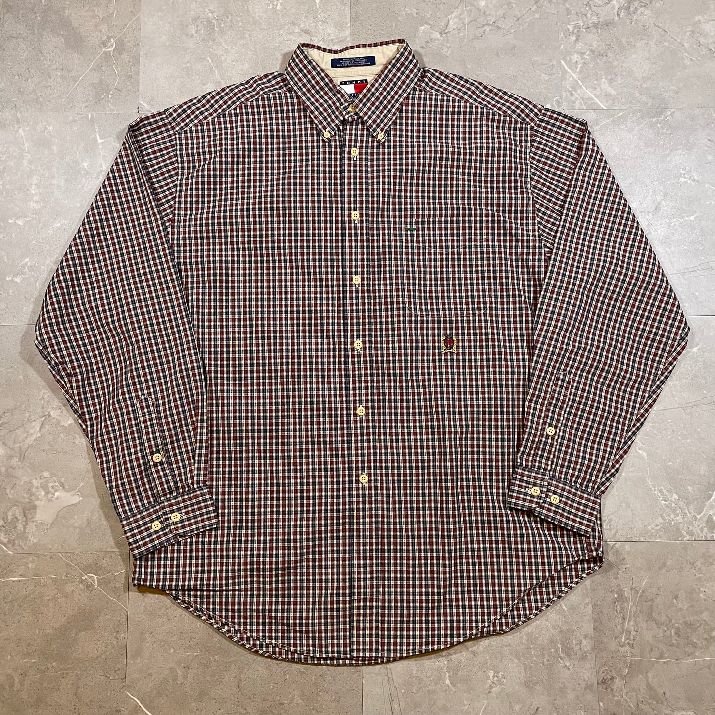 90s Tommy Hilfiger Checkered Button Down Shirt