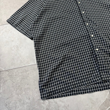 00s Polo Golf Ralph Lauren Caldwell Black Checkered Open Collar Shirt