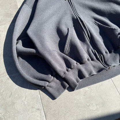 90s Russell Athletic Gray Zip-Up Hoodie KiiChain Clothing