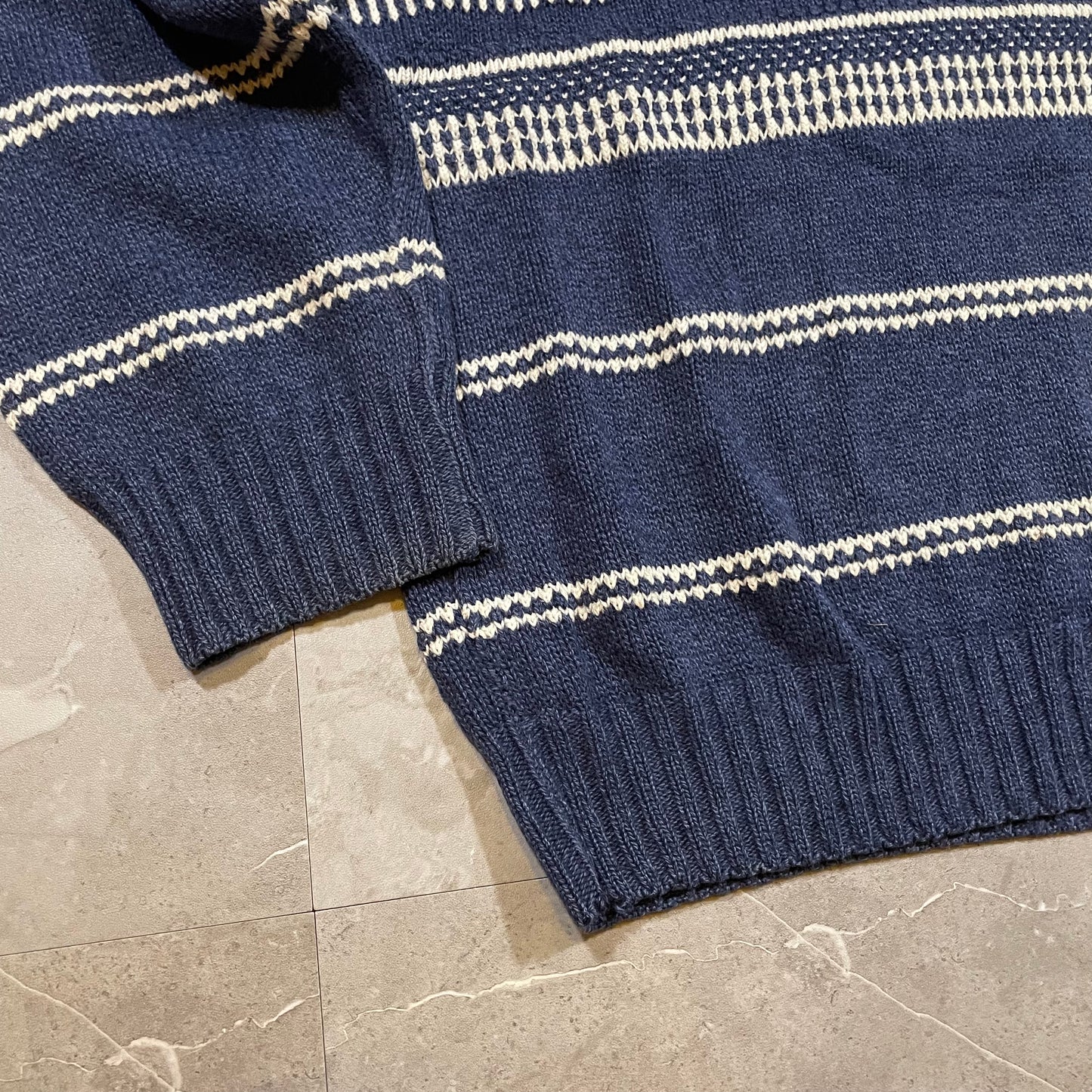 90s Jantzen Made in USA Navy Design Knit