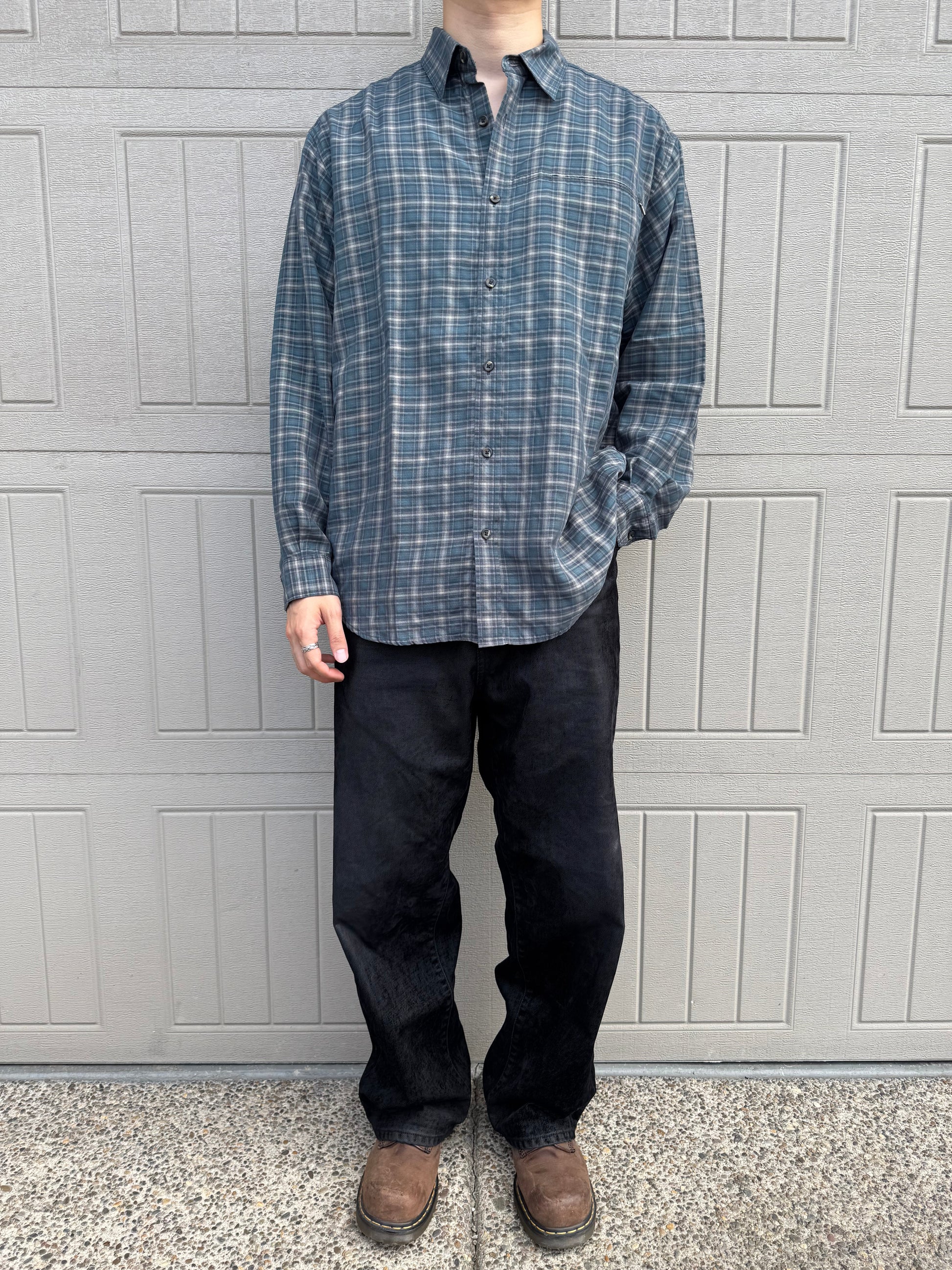 00s Columbia Checkered Zip-Pocket Shirt KiiChain Clothing