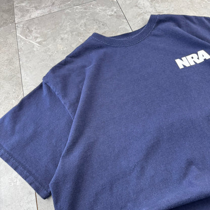 00s Unknown NRA National Rifle Association Navy T-Shirt