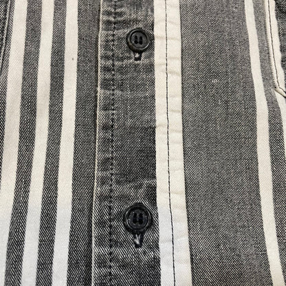 80s Wrangler X-Long Tails Made in USA Gray Striped Western Shirt