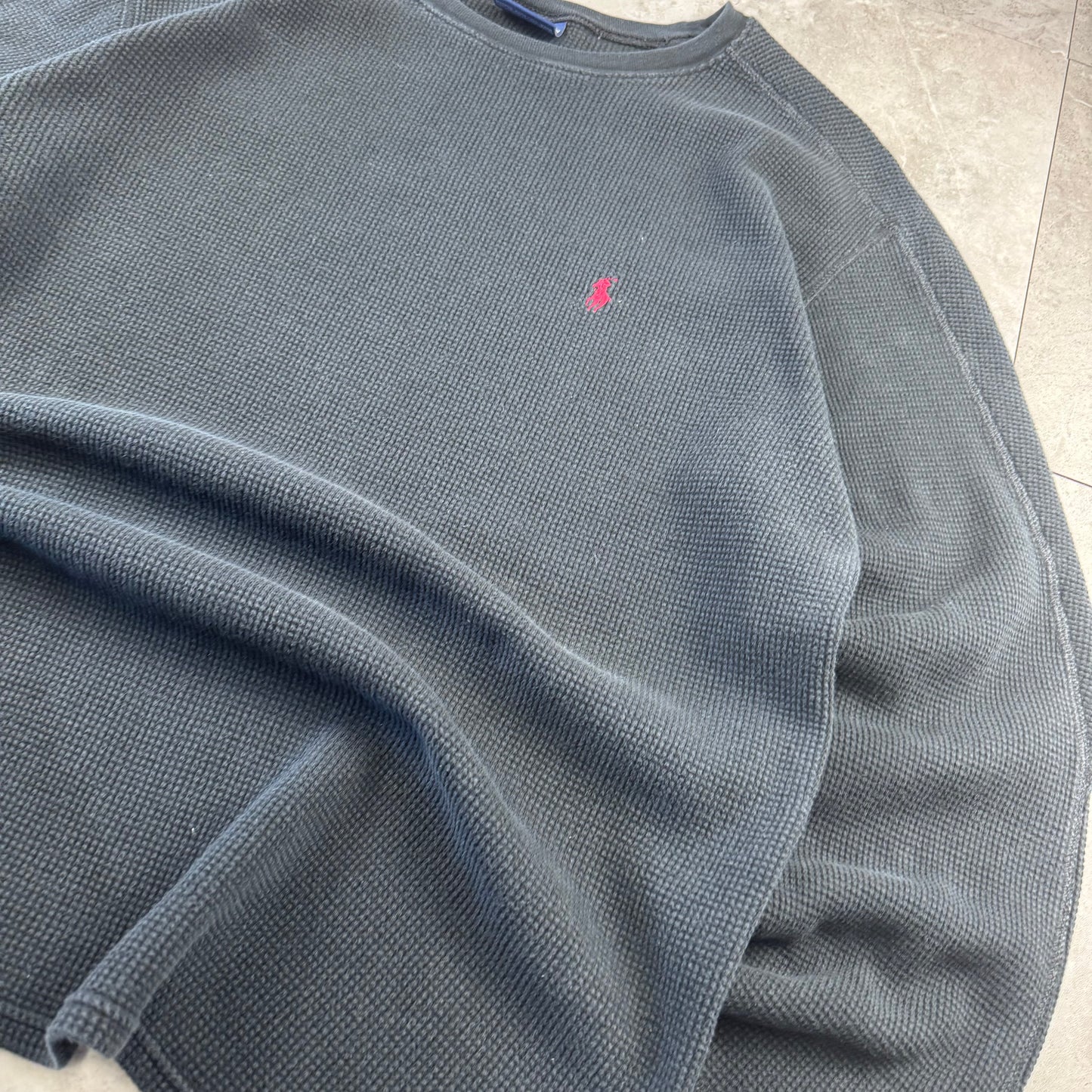 00s Polo Ralph Lauren Black Long Sleeve Thermal