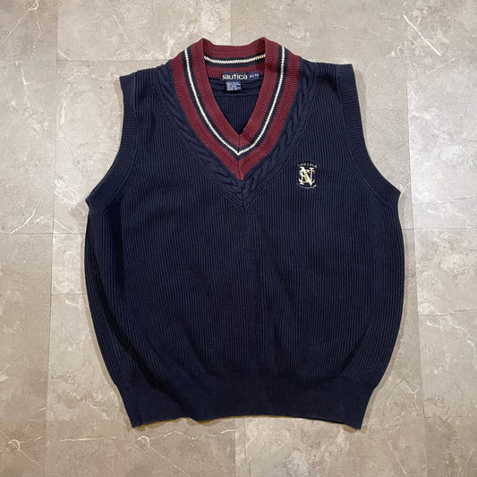 90s Nautica Ribbed Sweater Vest