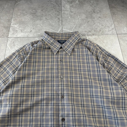 90s Dockers Gray Faded Checkered Shirt