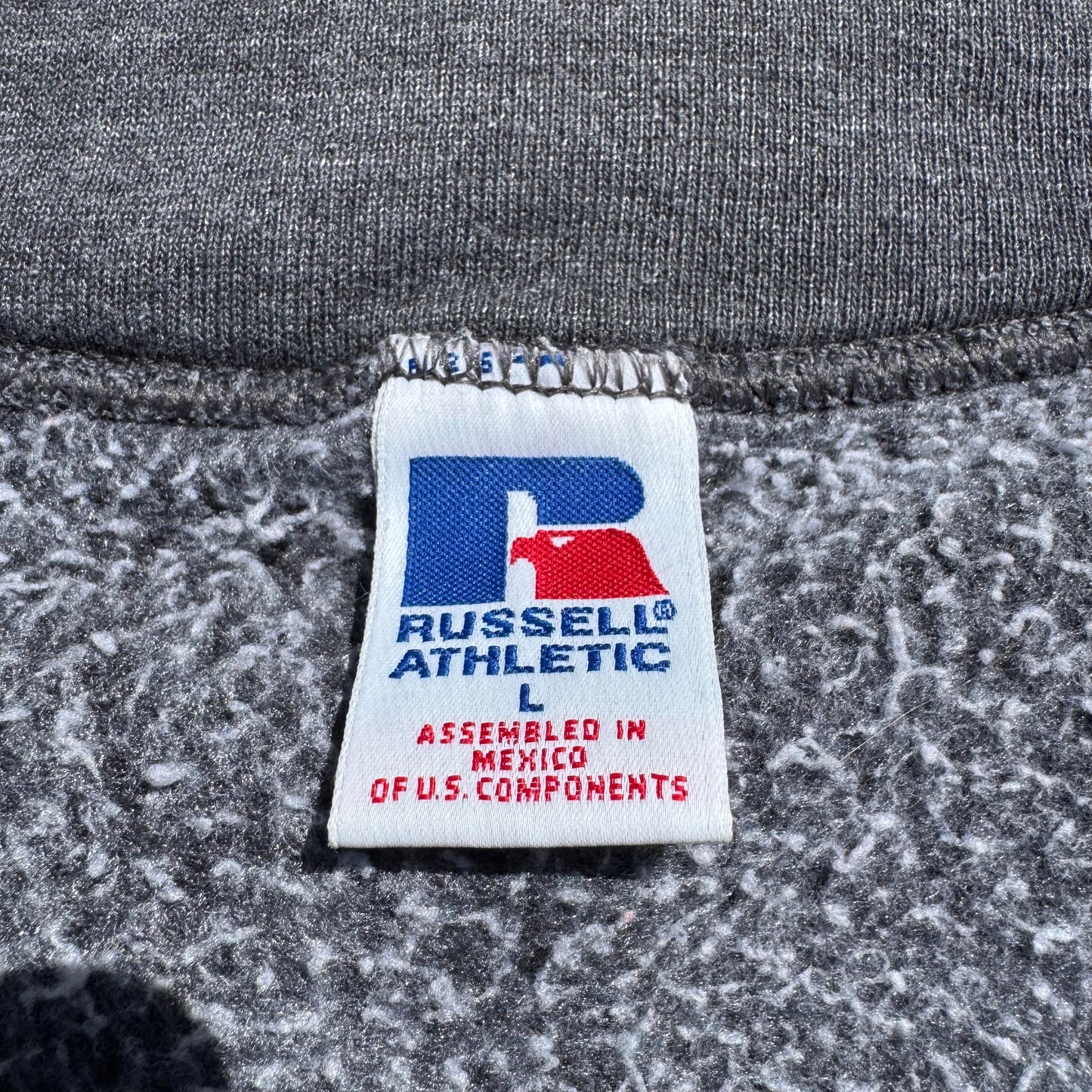 90s Russell Athletic Half-Zip Dark Gray Sweatshirt KiiChain Clothing