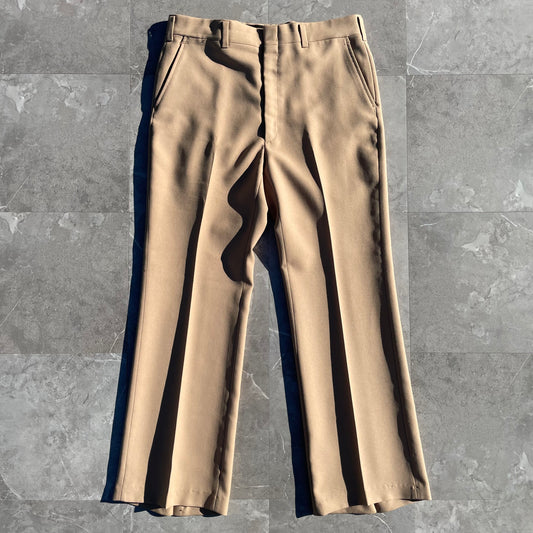 70s Haggar Made in USA Beige Pleated Slacks