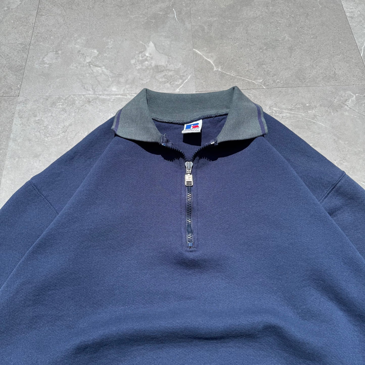 90s Russell Athletic Made in USA Half-Zip Polo Sweatshirt KiiChain Clothing