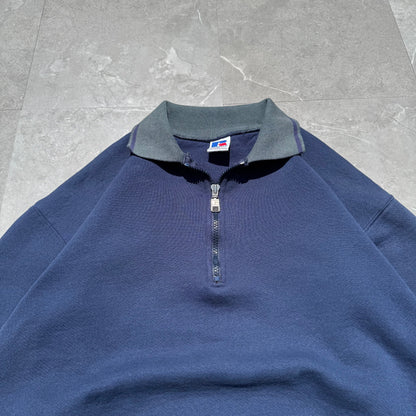 90s Russell Athletic Made in USA Half-Zip Polo Sweatshirt KiiChain Clothing