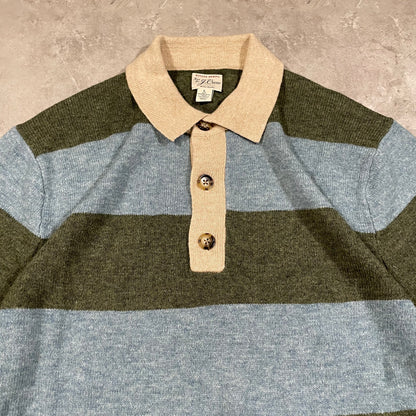 00s J.Crew Merino Wool Polo Sweater