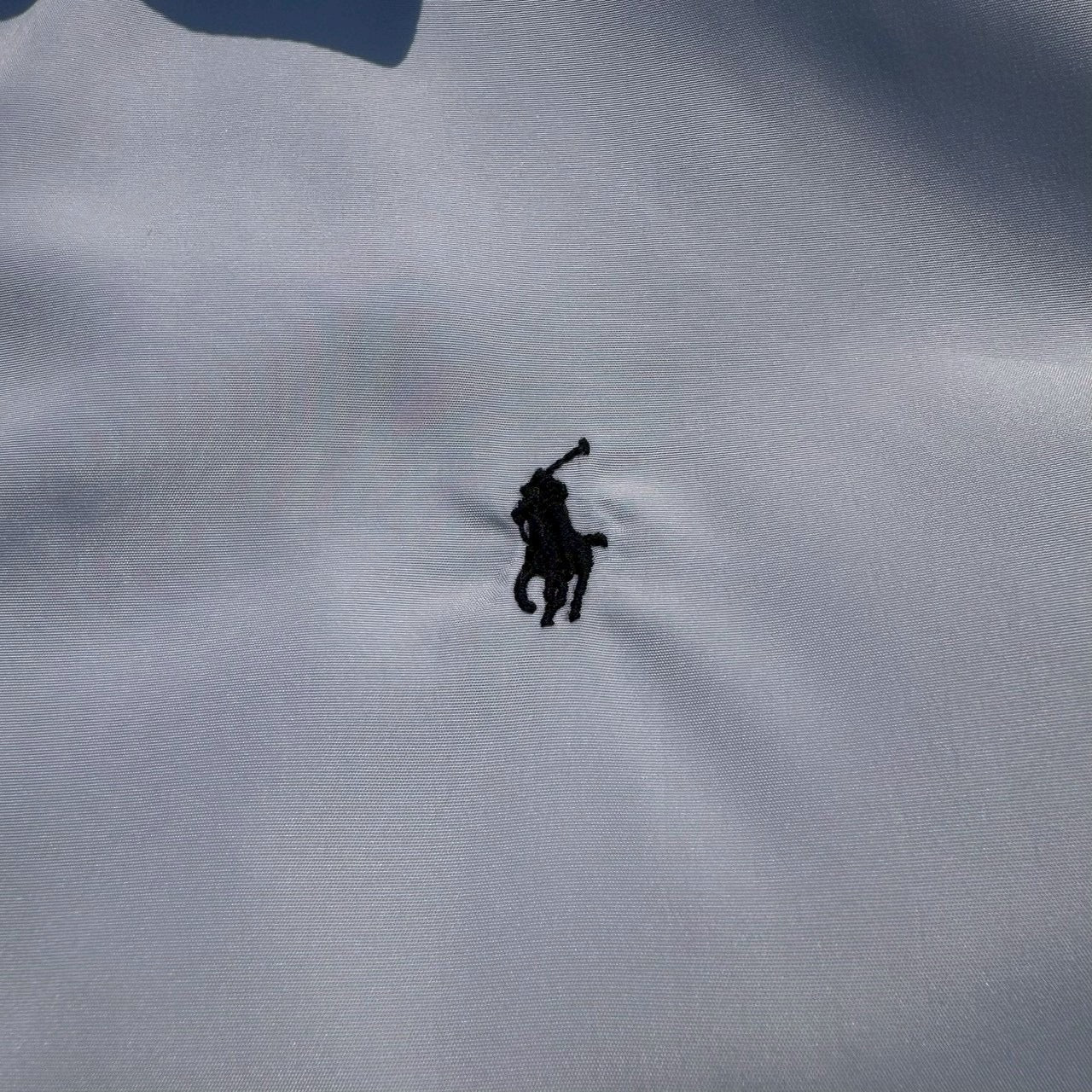 90s Ralph Lauren Rare White Polyester Flannel Lined Swing Top Jacket